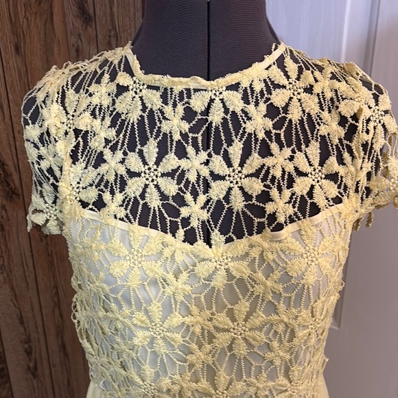 Southern Fried Chics Yellow Lace Dress - Picture 3 of 8
